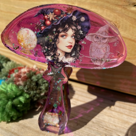Handmade Other - Handmade Resin Mushroom Decor or optional earring display